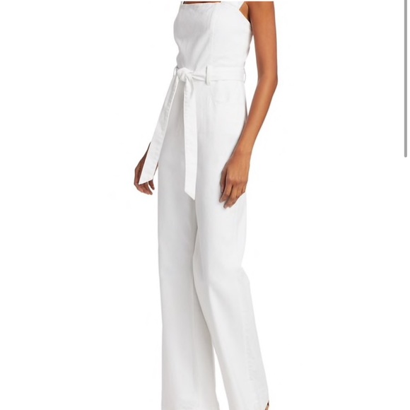 Alice + Olivia White Jean Jumpsuit - Picture 2 of 7